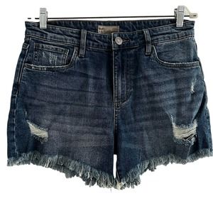 Kut from the Kloth 8 shorts high rise Jane long short distressed cutoffs stretch